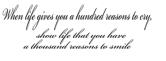 When life gives you a hundred reasons to cry...