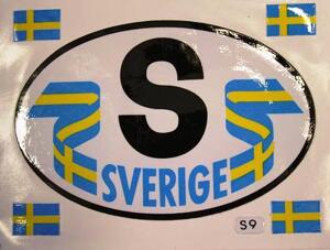 Väggdekor - Klistermärken - S - Sverige Bilmärke