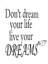 Don't dream your life...