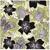 Blommor & fjärilar Svart/grå Kakeldekor