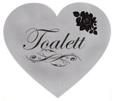 Toalett hjärta Silver