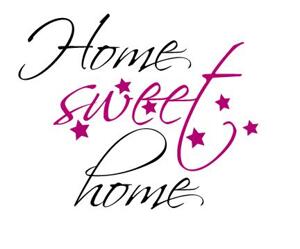 Väggtext - Engelska - Home sweet home Stjärnor