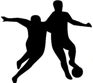 Väggdekor - Sport - Två fotbollsspelare