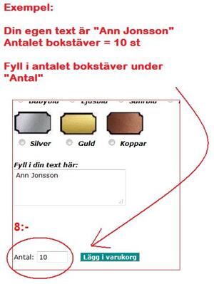 8:-/bokstav Bokstäver höjd 5 cm