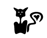 Katt med hjärta
