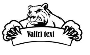 Väggdekor - Barn & ungdom - Björn med valfri text