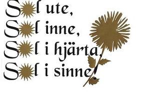 Väggtext - Svenska - Sol ute, Sol inne...